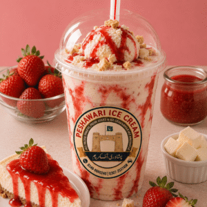 Strawberry Cheese Cake Ice Cream Shake